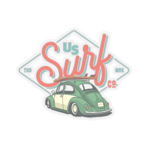 US SURF CO VW BUG Kiss-Cut Stickers