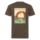 US SURF Co Surf LAKE POWELL 2-sided T-Shirt (dark) - heather espresso