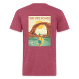 US SURF Co Surf LAKE POWELL 2-sided T-Shirt (dark) - heather burgundy