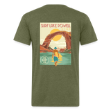 US SURF Co Surf LAKE POWELL 2-sided T-Shirt (dark) - heather military green