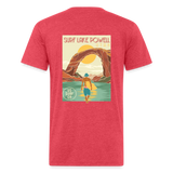 US SURF Co Surf LAKE POWELL 2-sided T-Shirt (dark) - heather red