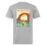 US SURF Co Surf LAKE POWELL 2-sided T-Shirt (dark) - heather gray