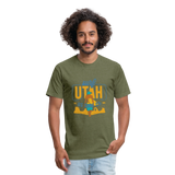 SURF UTAH T-shirt - heather military green