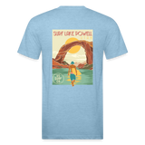 US SURF Co Surf LAKE POWELL 2-sided T-Shirt (dark) - heather blue