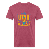 SURF UTAH T-shirt - heather burgundy