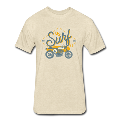 US SURF MOTO T-Shirt - heather cream