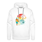 SURF SUNSET Premium Hoodie - white