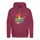 SURF SUNSET Premium Hoodie - burgundy