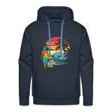SURF SUNSET Premium Hoodie - navy