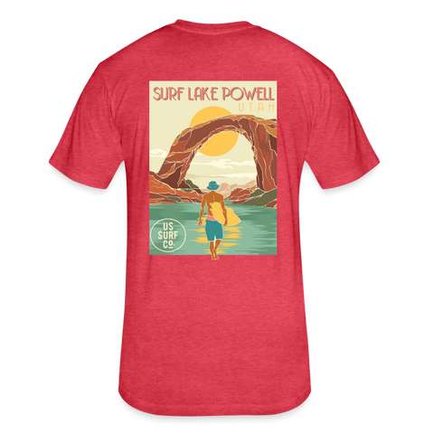 US SURF Co Surf LAKE POWELL 2-sided T-Shirt (dark) - heather red