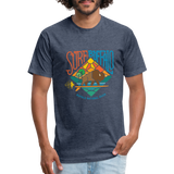 SURF THE BUFFALO T-Shirt - heather navy