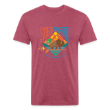 SURF THE BUFFALO T-Shirt - heather burgundy