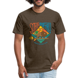 SURF THE BUFFALO T-Shirt - heather espresso
