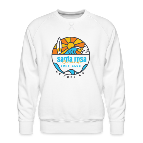 Santa Rosa Beach Men’s Premium Crewneck Sweatshirt - white