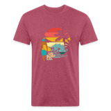 SURF SUNSET T-Shirt - heather burgundy