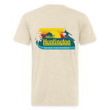 SURF Huntington Beach 2-Sided T-shirt - heather cream