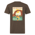 US SURF Co Surf LAKE POWELL 2-sided T-Shirt (dark) - heather espresso