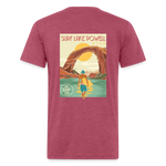 US SURF Co Surf LAKE POWELL 2-sided T-Shirt (dark) - heather burgundy