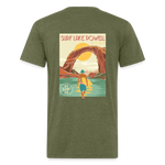 US SURF Co Surf LAKE POWELL 2-sided T-Shirt (dark) - heather military green