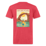 US SURF Co Surf LAKE POWELL 2-sided T-Shirt (dark) - heather red