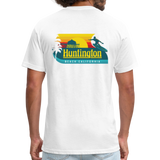 Huntington Beach Fitted Cotton/Poly T-Shirt by Next Level - white