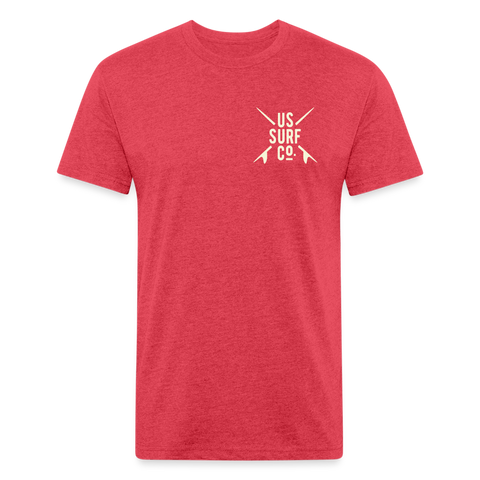 US SURF Co Surf ARIZONA 2-sided T-Shirt (dark) - heather red
