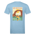 US SURF Co Surf LAKE POWELL 2-sided T-Shirt (dark) - heather blue