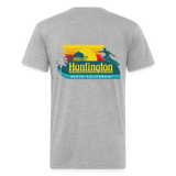SURF Huntington Beach 2-Sided T-shirt - heather gray