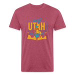 SURF UTAH T-shirt - heather burgundy