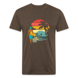 SURF SUNSET T-Shirt - heather espresso