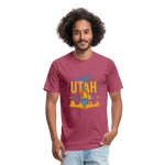 SURF UTAH T-shirt - heather burgundy