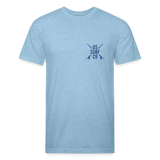 Huntington Beach Fitted Cotton/Poly T-Shirt by Next Level - heather blue