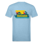 Huntington Beach Fitted Cotton/Poly T-Shirt by Next Level - heather blue