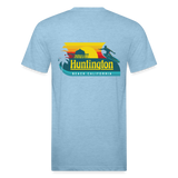 Huntington Beach Fitted Cotton/Poly T-Shirt by Next Level - heather blue