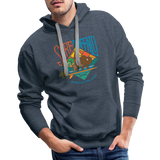 Surf the Buffalo Men’s Premium Hoodie - heather denim