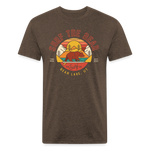 SURF the BEAR T-Shirt - heather espresso