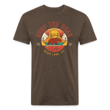 SURF the BEAR T-Shirt - heather espresso