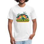 Costa Rica 1 Fitted Cotton/Poly T-Shirt by Next Level - white