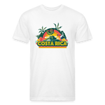 Costa Rica 1 Fitted Cotton/Poly T-Shirt by Next Level - white