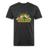 Costa Rica 1 Fitted Cotton/Poly T-Shirt by Next Level - heather black