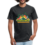 Costa Rica 1 Fitted Cotton/Poly T-Shirt by Next Level - heather black