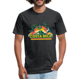 Costa Rica 1 Fitted Cotton/Poly T-Shirt by Next Level - heather black