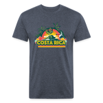 Costa Rica 1 Fitted Cotton/Poly T-Shirt by Next Level - heather navy