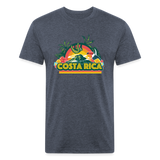 Costa Rica 1 Fitted Cotton/Poly T-Shirt by Next Level - heather navy