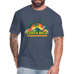 Costa Rica 1 Fitted Cotton/Poly T-Shirt by Next Level - heather navy