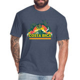 Costa Rica 1 Fitted Cotton/Poly T-Shirt by Next Level - heather navy