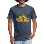 Costa Rica 1 Fitted Cotton/Poly T-Shirt by Next Level - heather navy