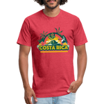 Costa Rica 1 Fitted Cotton/Poly T-Shirt by Next Level - heather red