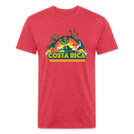 Costa Rica 1 Fitted Cotton/Poly T-Shirt by Next Level - heather red