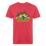 Costa Rica 1 Fitted Cotton/Poly T-Shirt by Next Level - heather red